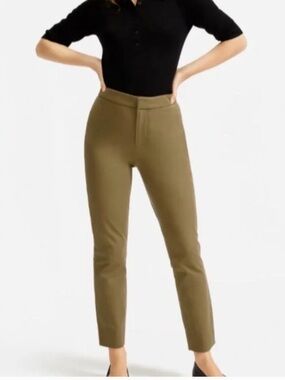 Everlane Olive High-Rise Slim Crop Pants